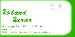 roland murar business card